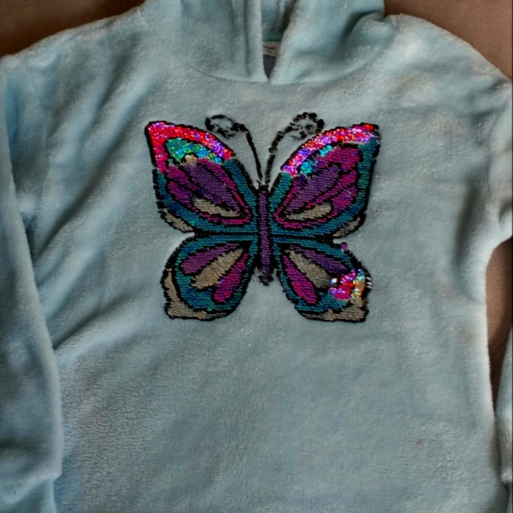 Fleece Butterfly Reversible Sequin Hoodie
